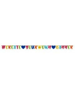 Amscan Create Your Own Banner Kit, 4-1/2in, Rainbow, Set Of 140 Pieces.