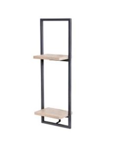 Honey Can Do 2-Tier Vertical Floating Wall Shelf, Black