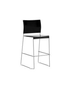 Safco Currant Bistro-Height Stacking Chairs, Black, Set Of 2 Chairs