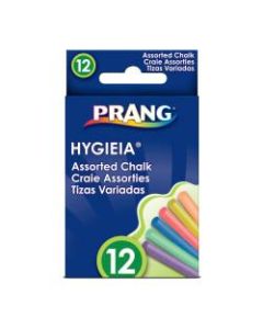 Prang Hygieia Dustless Chalk, Assorted Colors, Box Of 12
