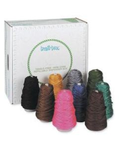 Pacon Trait-tex 4-Ply Jumbo Roving Yarn Cones, 105 Yd, Assorted Colors, Pack Of 9 Cones