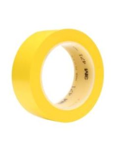 3M 471 Flagging and Marking Tape, 3in Core, 2 in. x 36 Yd., Yellow, Case of 24