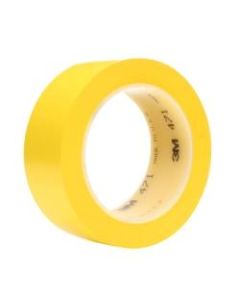 3M 471 Flagging and Marking Tape, 3in Core, 2 in. x 36 Yd., Yellow, Case of 24