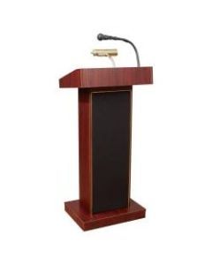 Oklahoma Sound? The Orator Lectern & Wireless Tie Clip/Lavalier Microphone, Mahogany