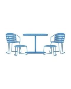 COSCO Bridgeport 5-Piece Outdoor Patio Bistro Set, Turquoise