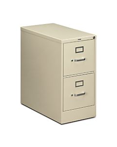 HON 210 28-1/2inD Vertical 2-Drawer Letter-Size File Cabinet, Metal, Putty