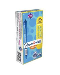 Paper Mate InkJoy 300 RT Retractable Pens, Medium Point, 1.0 mm, Translucent Blue Barrels, Blue Ink, Pack Of 12