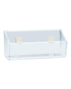 Azar Displays Business Card Holders With Adhesive Tape, 1-5/8inH x 3-3/4inW x 1inD, Clear, Pack Of 10 Holders