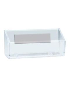 Azar Displays Magnetic Business Card Holders, 1-5/8in x 3-3/4in, Clear, Pack Of 10 Holders
