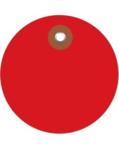 Office Depot Brand Plastic Circle Tags, 2in, Red, Pack Of 100