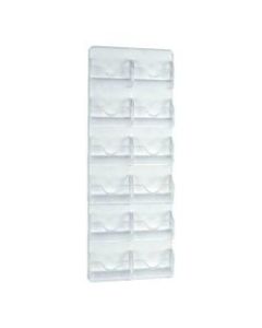 Azar Displays 8-Pocket Wall-Mount Business/Gift Card Holders, 11-7/8inH x 8inW x 1inD, Clear, Pack Of 2 Holders
