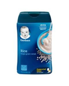 Gerber 1st Foods Cereal, Rice, 8 Oz, Pack Of 6 Containers