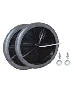 Rubbermaid 12in Diameter Wheel Kit, Black