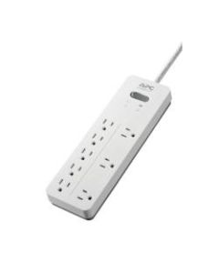 APC Home Office SurgeArrest 8-Outlet Surge Protector, 6ft Cord, White, PH8W