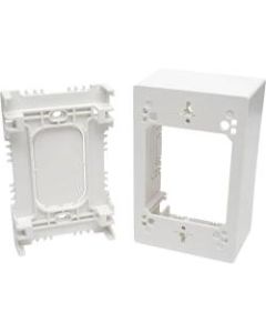 Tripp Lite Single-Gang Surface-Mount Junction Box Wallplate White - 1-gang - White - Acrylonitrile Butadiene Styrene (ABS), Thermoplastic