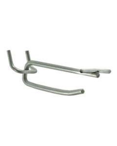 Azar Displays Galvanized Metal Flip Scan Hooks, 2in, Pack Of 50 Hooks