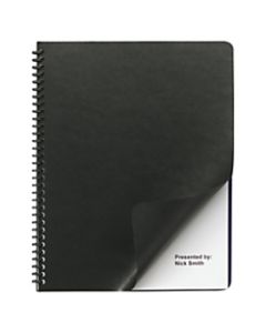 GBC Regency Premium 50% Recycled Presentation Covers, Black, Square Corners, 8 1/2in x 11in, Box Of 200