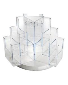 Azar Displays 9-Pocket 3-Tier Revolving Brochure Holder, 9inH x 14inW x 14inD, Clear