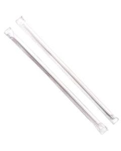 Jumbo Straws, 7 3/4in, Plastic, Translucent, 500/Box