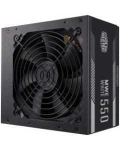 Cooler Master MWE 550 WHITE MPE-5501-ACAAW Power Supply - Internal - 120 V AC, 230 V AC Input - 5 V DC @ 17 A, 3.3 V DC @ 17 A, 12 V DC @ 45 A, 12 V DC @ 300 mA, 5 V DC @ 3 A Output - 550 W - 1 +12V Rails - 1 Fan(s) - 80% Efficiency