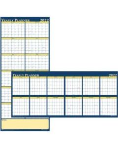 House of Doolittle Laminated Yearly Wall Planner - Julian Dates - Yearly - January 2022 till December 2022 - 60in x 26in Sheet Size - 2in x 1.75in , 1.63in x 2in Block - Paper - Erasable, Laminated - 1 Each