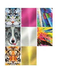 Kittrich Fashion Foil Portfolio, 8 1/2in x 11in, 50-Sheet Capacity, Assorted Colors