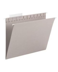 Smead TUFF Hanging File Folders With Easy Slide Tabs, Letter Size, Steel Gray, Box Of 18