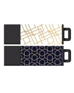 Centon DataStick Pro2 USB 2.0 Flash Drives, Assorted Colors, Pack Of 2 Flash Drives, C1-IPU2T32G2-5