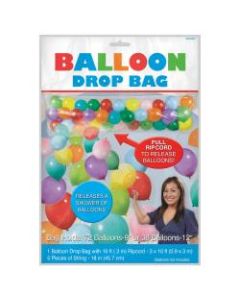 Amscan Balloon Drop Bag, 80in x 36in, White