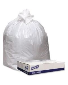 Genuine Joe Low Density White Can Liners - 40in Width x 46in Length x 0.90 mil (23 Micron) Thickness - Low Density - White - 100/Carton - Industrial Trash