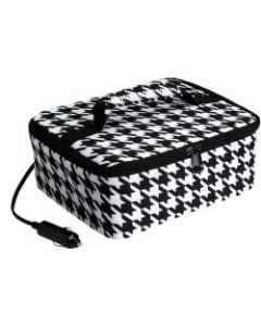 HOTLOGIC Portable Personal 12V Mini Oven, Houndstooth