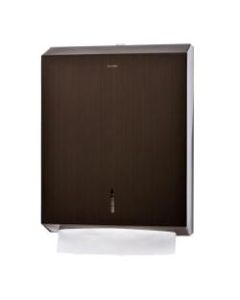Alpine Industries C-Fold Multi-Fold Paper Towel Dispenser, 14inHx11.2inWx4inD, Bronze