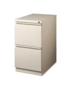 Lorell 19-7/8inD Vertical 2-Drawer Mobile Pedestal File Cabinet, Metal, Putty