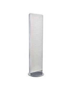 Azar Displays 2-Panel Pegboard Floor Display, 60in x 16in, White