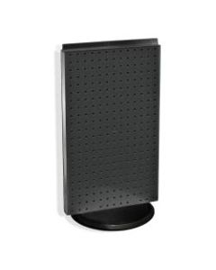 Azar Displays 2-Sided Plastic Revolving Pegboard Counter Display, 23inH x 13-1/2inW x 12inD, Black