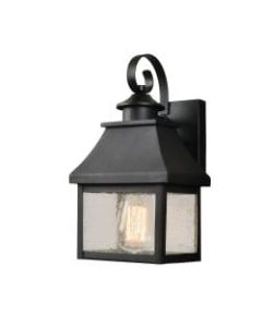 Kenroy Home Nelson 1-Light Small Lantern, 6-1/2inW, Black
