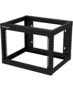 StarTech.com 6U Wall-mount Rack - Open Frame - 2 Post - 18 in. Deep - Steel - Black