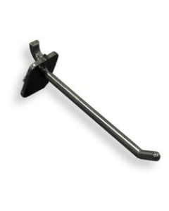 Azar Displays Plastic Lexan Locking Pegboard Hooks, 4in, Black, Pack Of 50 Hooks