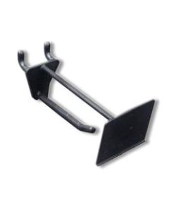 Azar Displays Lexan Plastic Locking Scan Hooks For Pegboards, 2in, Black, Pack Of 50 Hooks