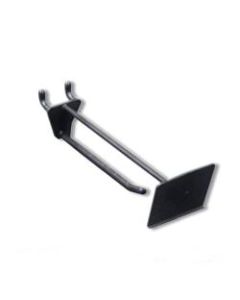 Azar Displays Lexan Locking Scan Hooks For Pegboards, 4in, Black, Pack Of 50 Hooks