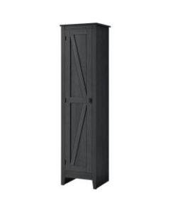 Ameriwood Home Farmington 18in Wide Storage Cabinet, 4 Shelves, Black Oak