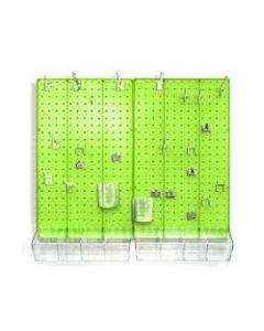 Azar Displays 70-Piece Pegboard Organizer Kit, Green