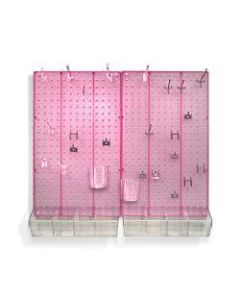 Azar Displays 70-Piece Pegboard Organizer Kit, Pink