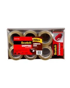 Scotch Commercial Grade Packing Tape With Dispenser, 1-7/8in x 54.6 Yd., Clear, Case Of 12 Rolls