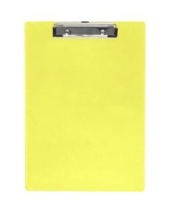 Saunders Neon Plastic Clipboards - 0.50in Clip Capacity - Low-profile - Plastic - Neon Yellow - 1 Each