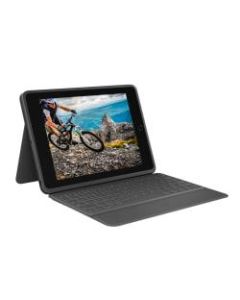 Logitech Rugged Folio for iPad 7th/8th/9th Generation, Protective Keyboard Case with Smart Connector and Durable Spill-Proof Keyboard - Graphite