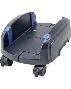 SYBA Multimedia Plastic Stand for ATX Case with Adjustable Width with Caster wheels - 10in Width - Plastic - Black
