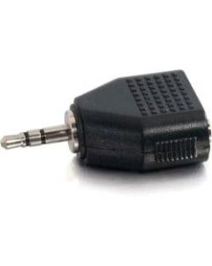 C2G 3.5mm Stereo Male to Dual 3.5mm Stereo Female Adapter - 1 x Mini-phone Male - 2 x Mini-phone Female - Black