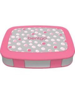 Bentgo Kids Prints 5-Compartment Lunch Box, 2inH x 6-1/2inW x 8-1/2inD, Pink Dots