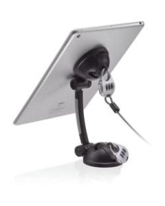 CTA Digital Suction Mount Stand with Theft Deterrent Lock for Tablets and Smartphones - Steel, Acrylonitrile Butadiene Styrene (ABS), Nylon, Rubber, Plastic - 1